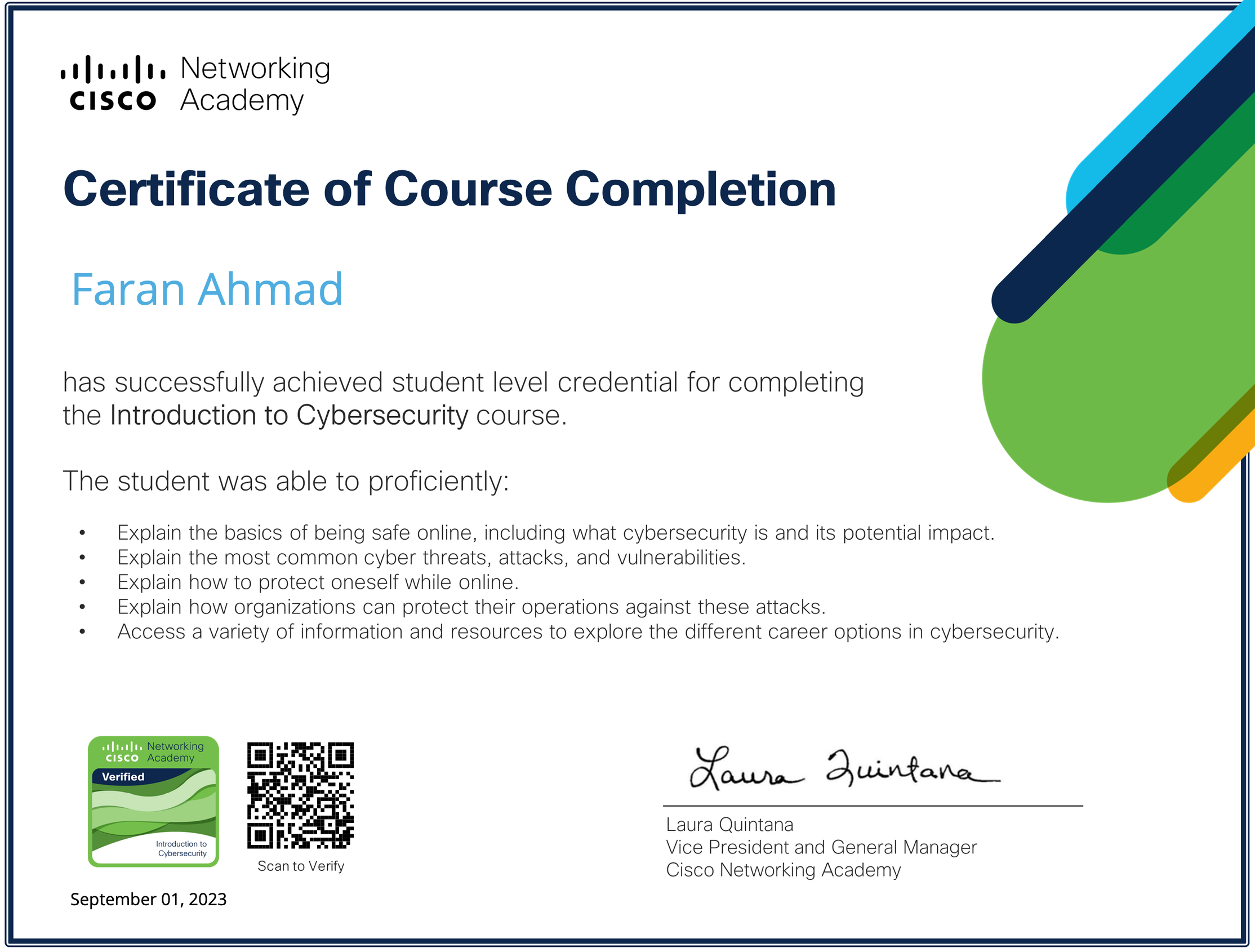 Cisco Certificate